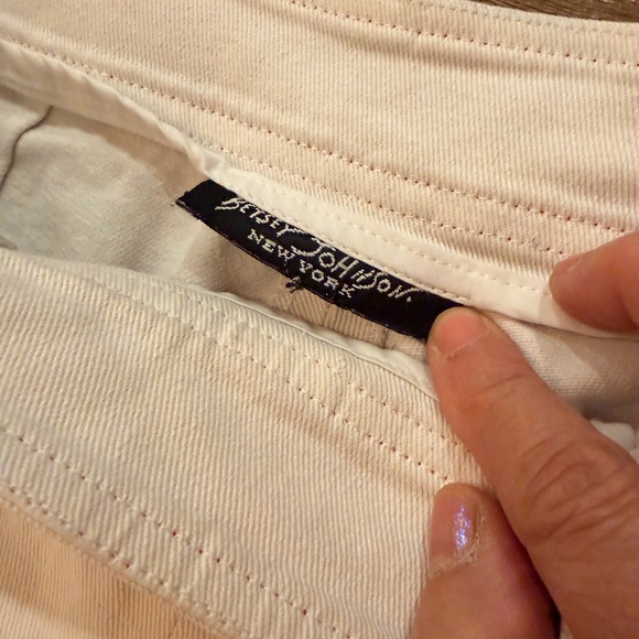 y2k Betsey Johnson Vintage High Waisted Button Shorts White Red Buttons - Picture 5 of 9